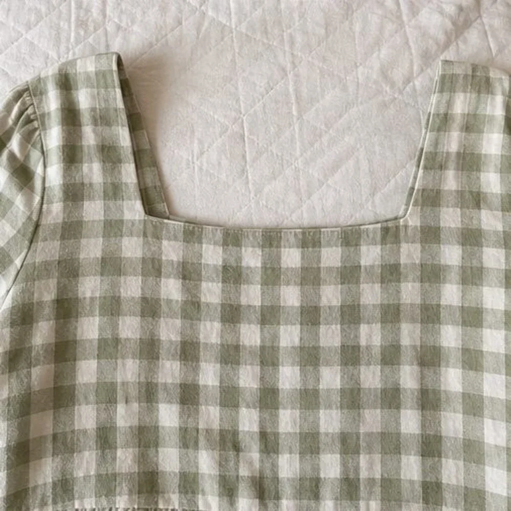 Olive Tie Neck Blouse